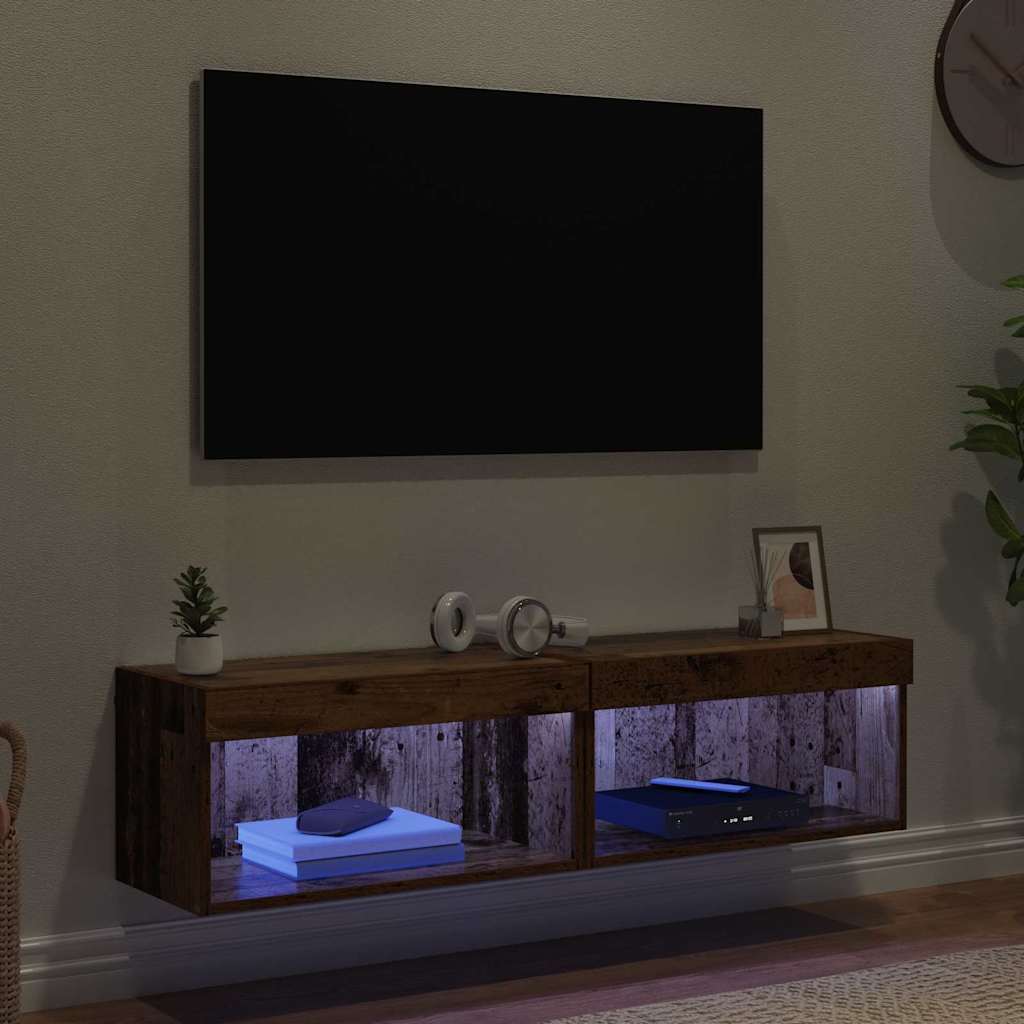 882961 5 Dulapuri TV 2 pcs Lemn Vechi 60 x 30 x 30 cm Lemn compozit Dulapuri TV 2 pcs Lemn Vechi 60 x 30 x 30 cm Lemn compozit - imagine 5