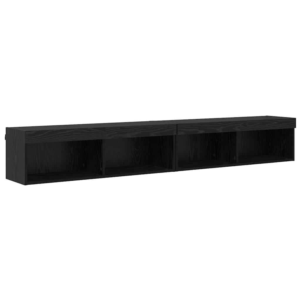 882970 2 Dulapuri pentru TV Panama 2 pcs Stejar Negru 100 x 30 x 30 cm Dulapuri pentru TV Panama 2 pcs Stejar Negru 100 x 30 x 30 cm - imagine 2