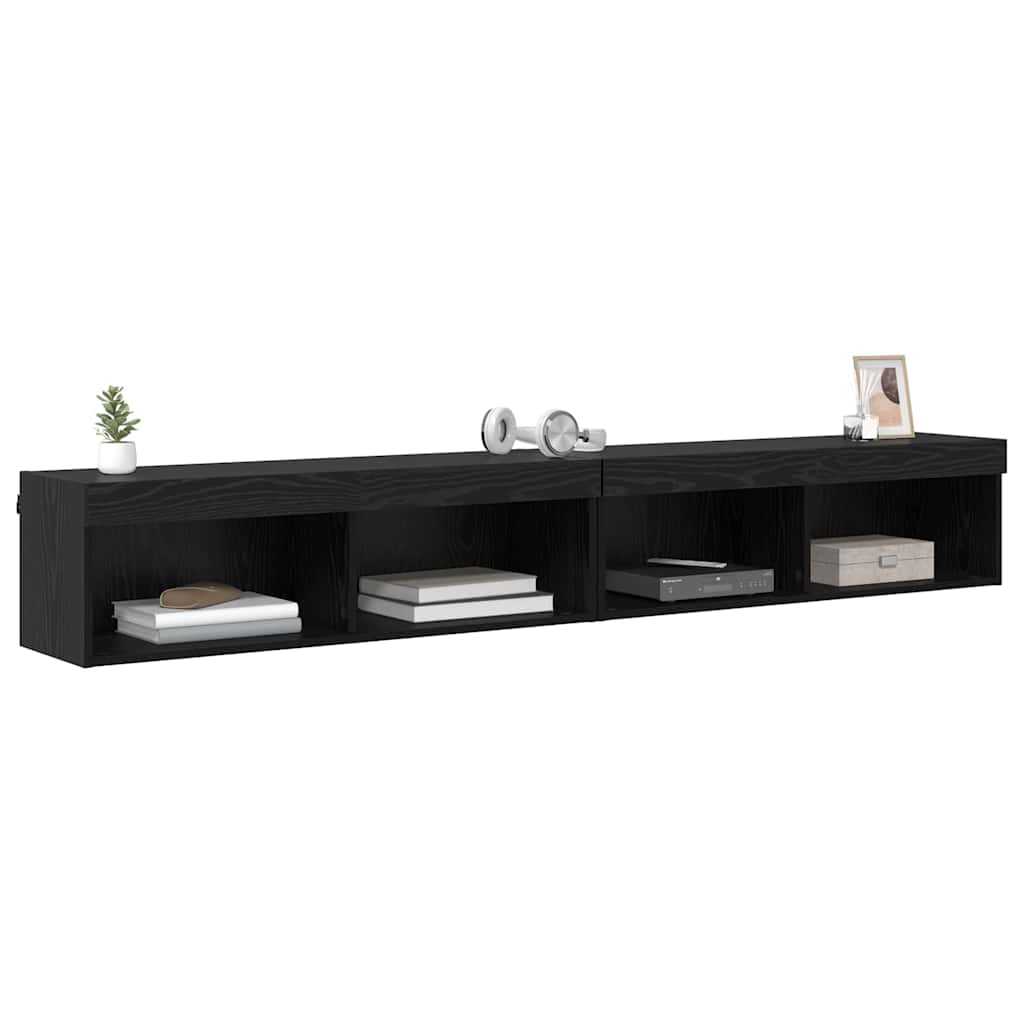 882970 3 Dulapuri pentru TV Panama 2 pcs Stejar Negru 100 x 30 x 30 cm Dulapuri pentru TV Panama 2 pcs Stejar Negru 100 x 30 x 30 cm - imagine 3