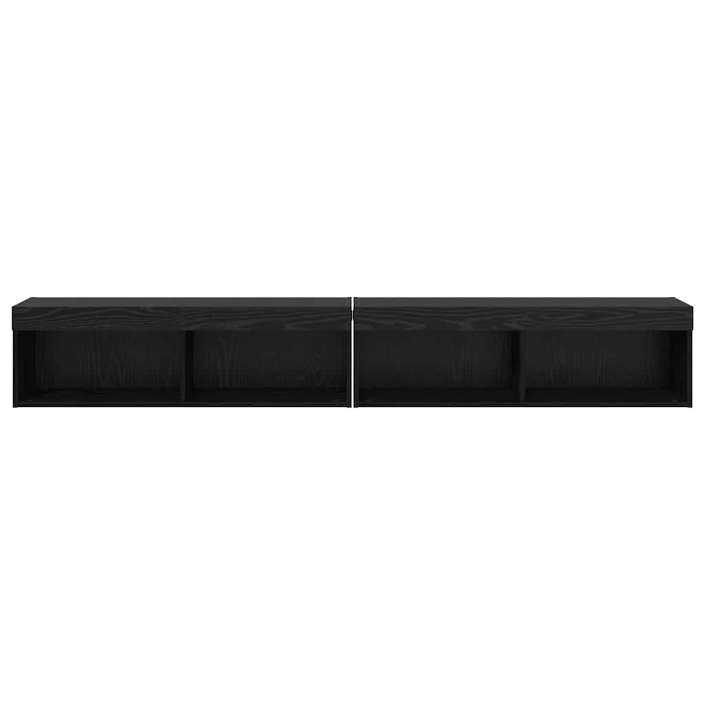 882970 7 Dulapuri pentru TV Panama 2 pcs Stejar Negru 100 x 30 x 30 cm Dulapuri pentru TV Panama 2 pcs Stejar Negru 100 x 30 x 30 cm - imagine 7