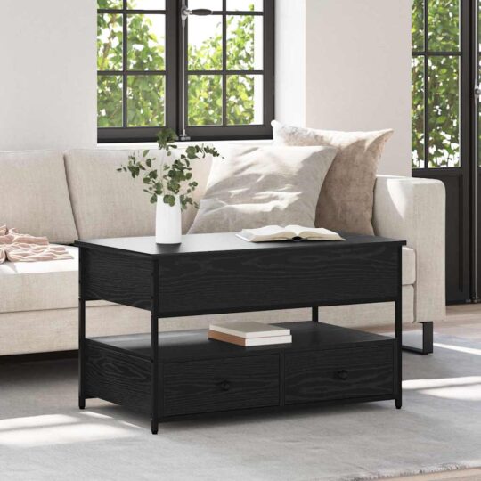 Masă de cafea Stejar Negru 85 x 50 x 50 cm Lemn compozit