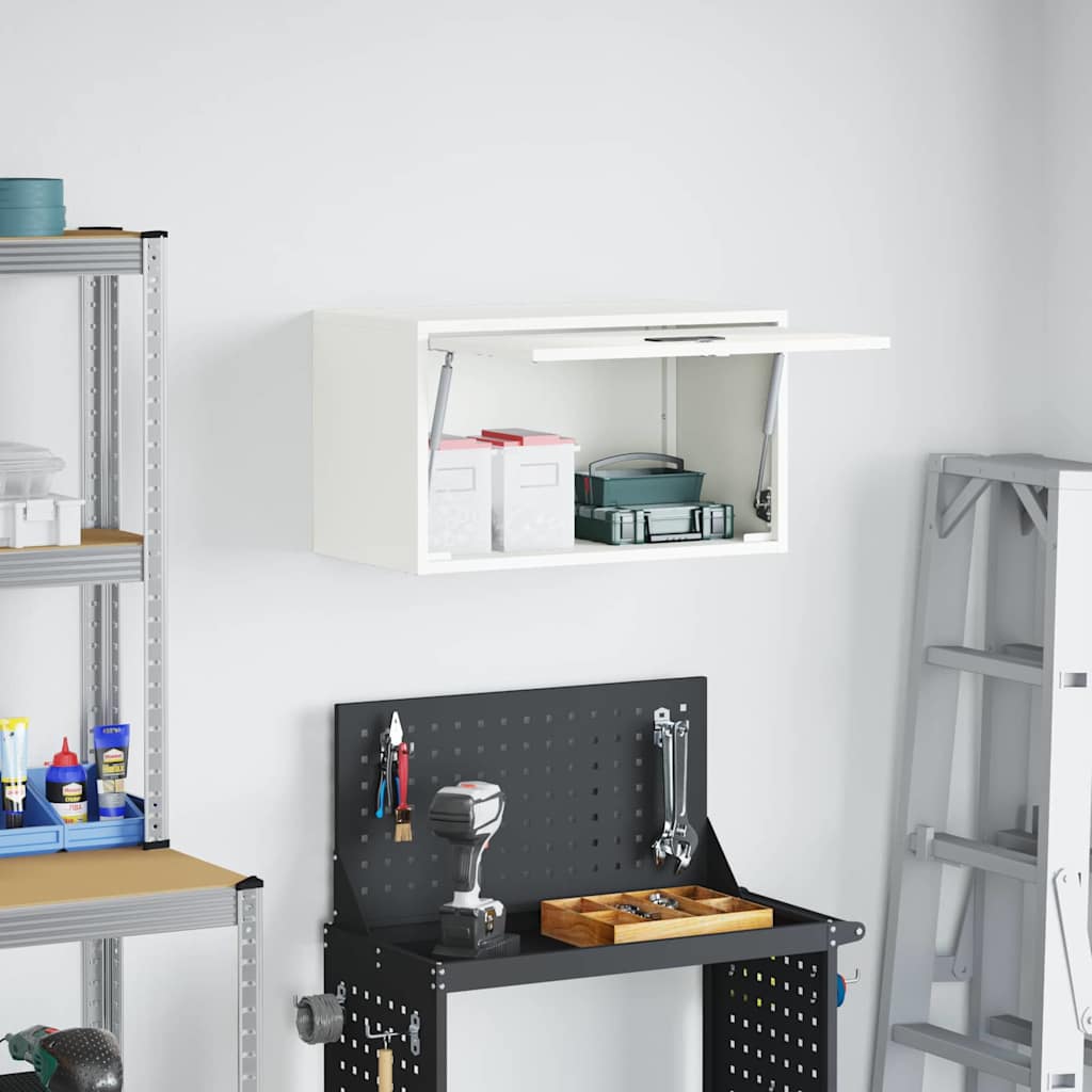 Dulap de perete pentru garaj Alb 60 x 33 x 35 cm - imagine 4