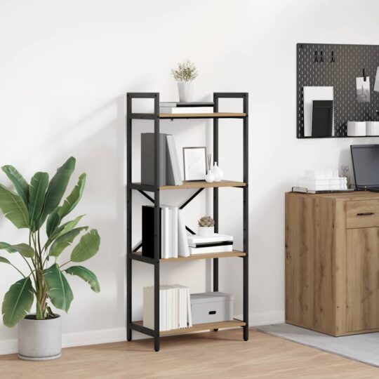 Raft pentru cărți Stejar Artizanal 56 x 34 x 133,5 cm