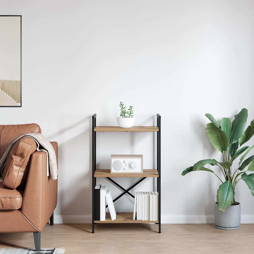 Raft pentru cărți Stejar Artizanal 56 x 34 x 96 cm - imagine 4