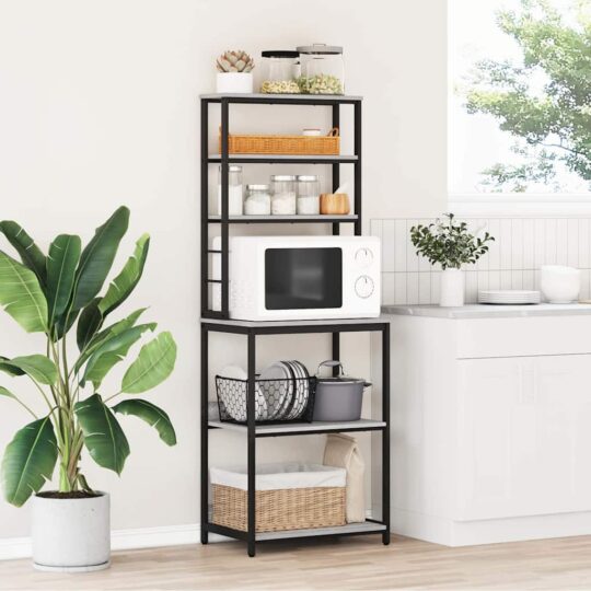 Raft de bucătărie Gri Sonoma 60 x 40 x 168 cm Lemn compozit