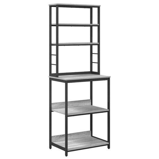 Alternative view of Raft de bucătărie Gri Sonoma 60 x 40 x 168 cm Lemn compozit