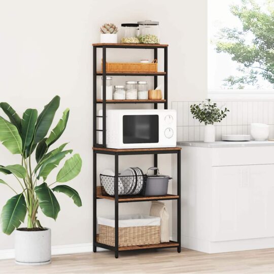 Raft de bucătărie Lemn Vechi 60 x 40 x 168 cm Lemn compozit