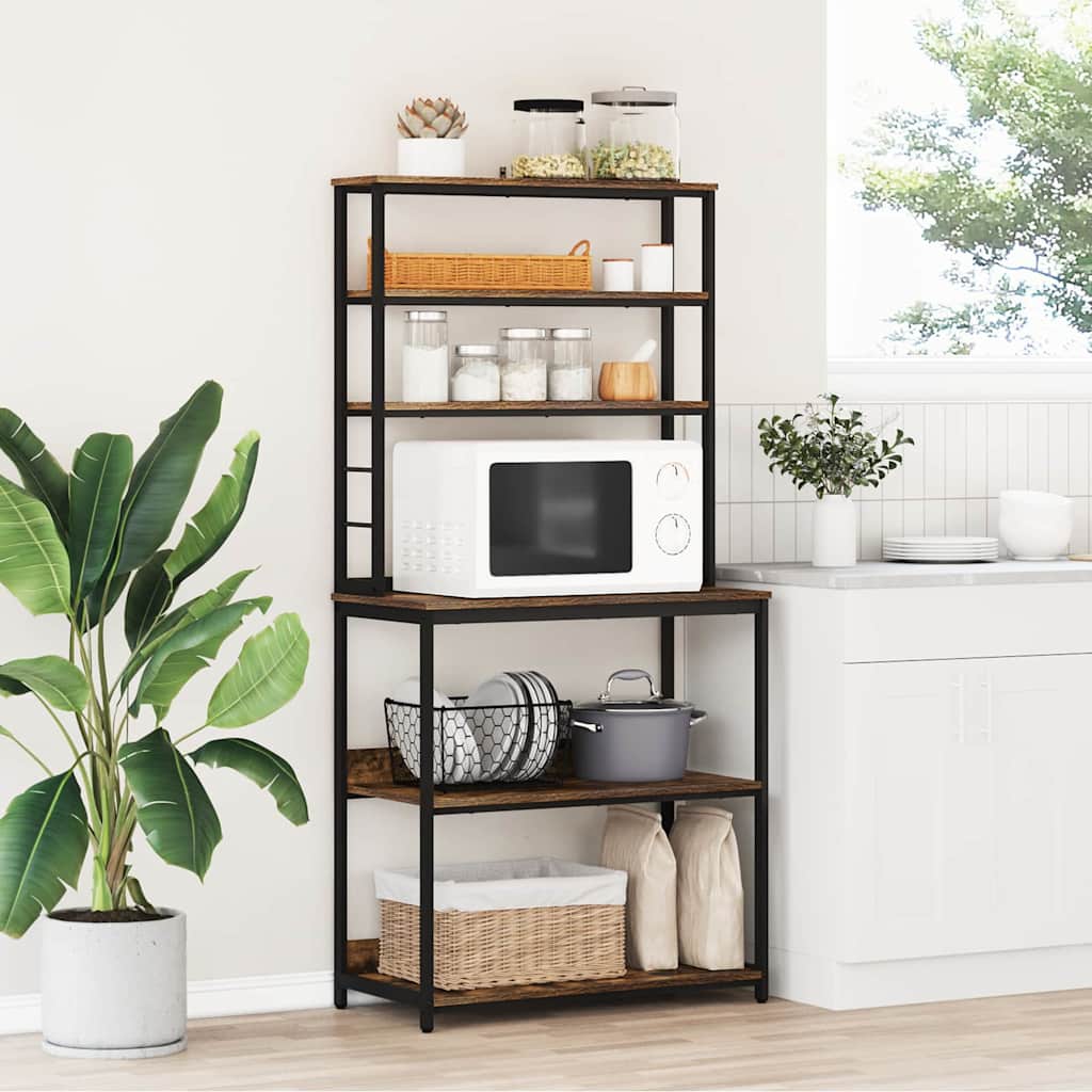 Raft de bucătărie Stejar fumuriu 80 x 40 x 168 cm Lemn compozit