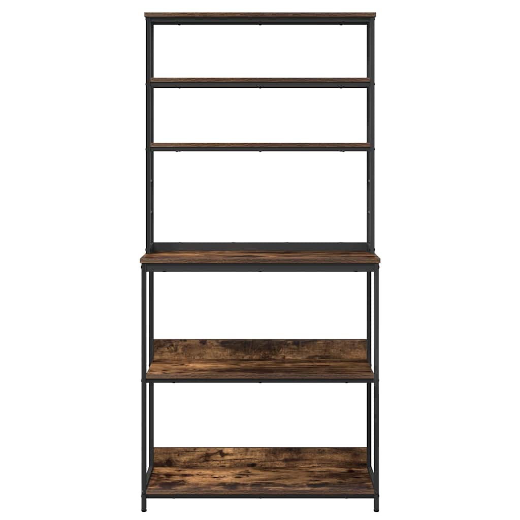 Raft de bucătărie Stejar fumuriu 80 x 40 x 168 cm Lemn compozit - imagine 6