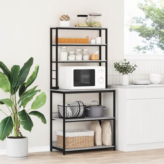 Raft de bucătărie Gri Sonoma 80 x 40 x 168 cm Lemn compozit