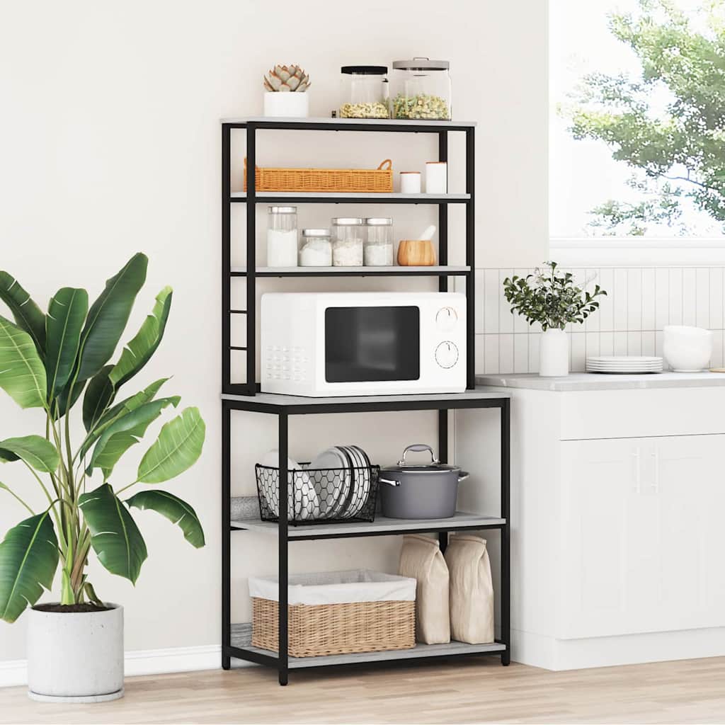 Raft de bucătărie Gri Sonoma 80 x 40 x 168 cm Lemn compozit