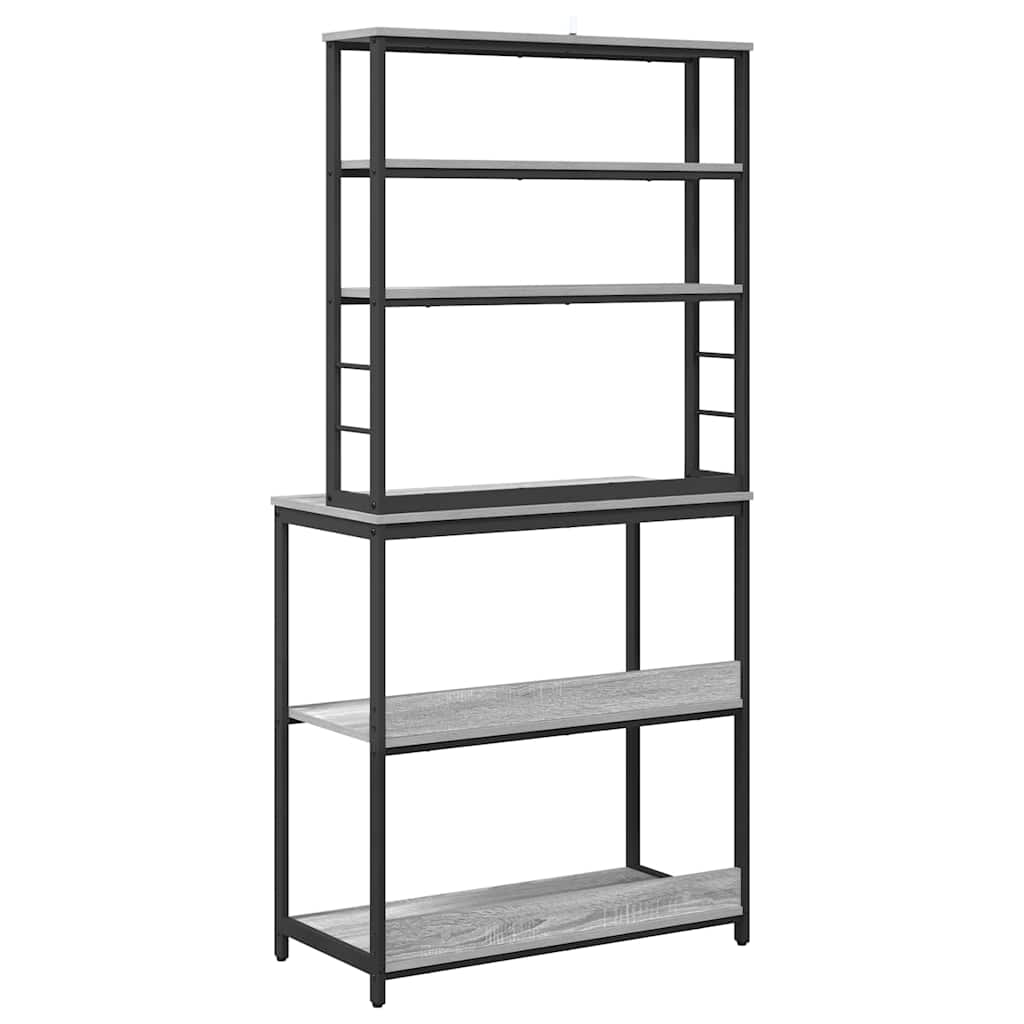 Raft de bucătărie Gri Sonoma 80 x 40 x 168 cm Lemn compozit - imagine 8