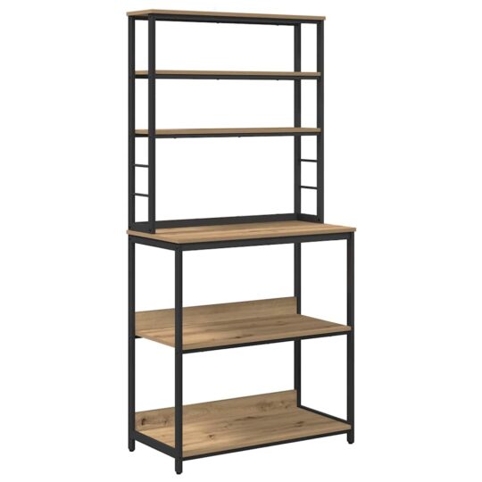 Alternative view of Raft de bucătărie Stejar Artizanal 80 x 40 x 168 cm