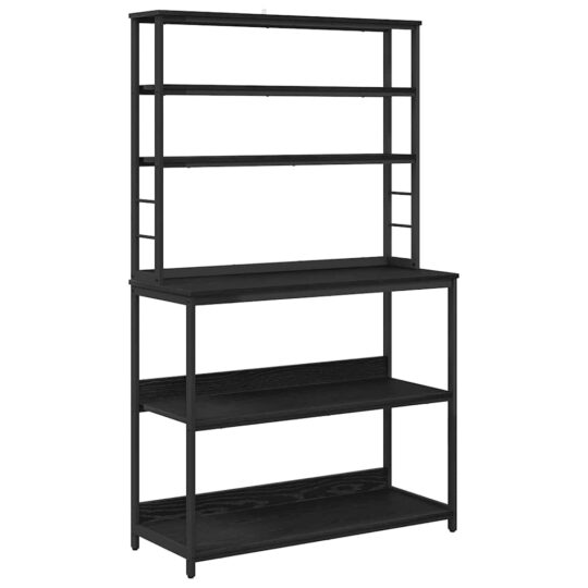 Alternative view of Raft de bucătărie Stejar Negru 100 x 40 x 168 cm Lemn compozit