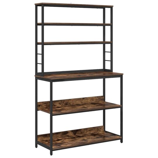 Alternative view of Raft de bucătărie Stejar fumuriu 100 x 40 x 168 cm