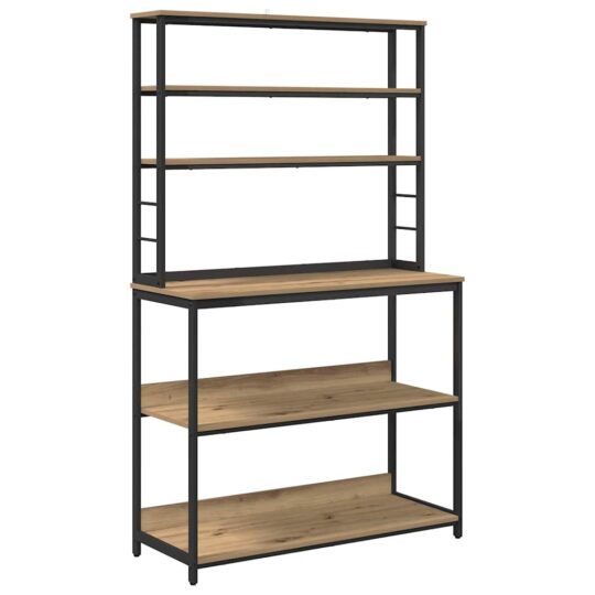 Alternative view of Raft de bucătărie Stejar Artizanal 100 x 40 x 168 cm