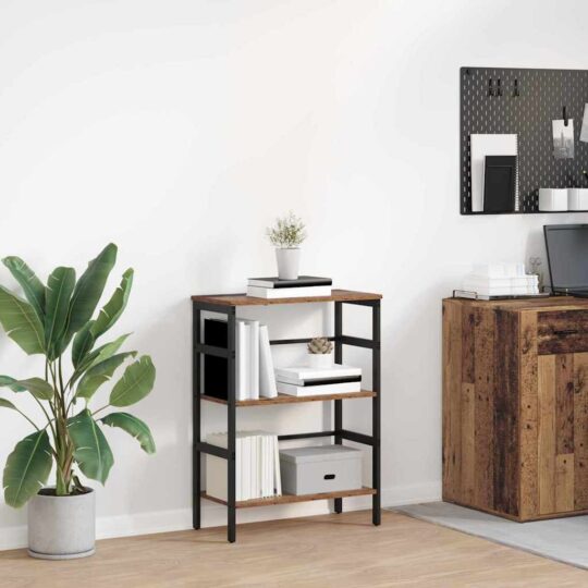 Raft pentru cărți Lemn Vechi 60 x 29,5 x 81 cm Lemn compozit