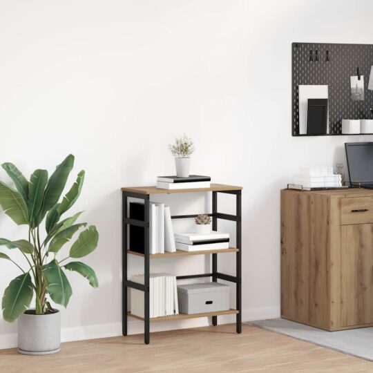 Raft pentru cărți Stejar Artizanal 60 x 29,5 x 81 cm