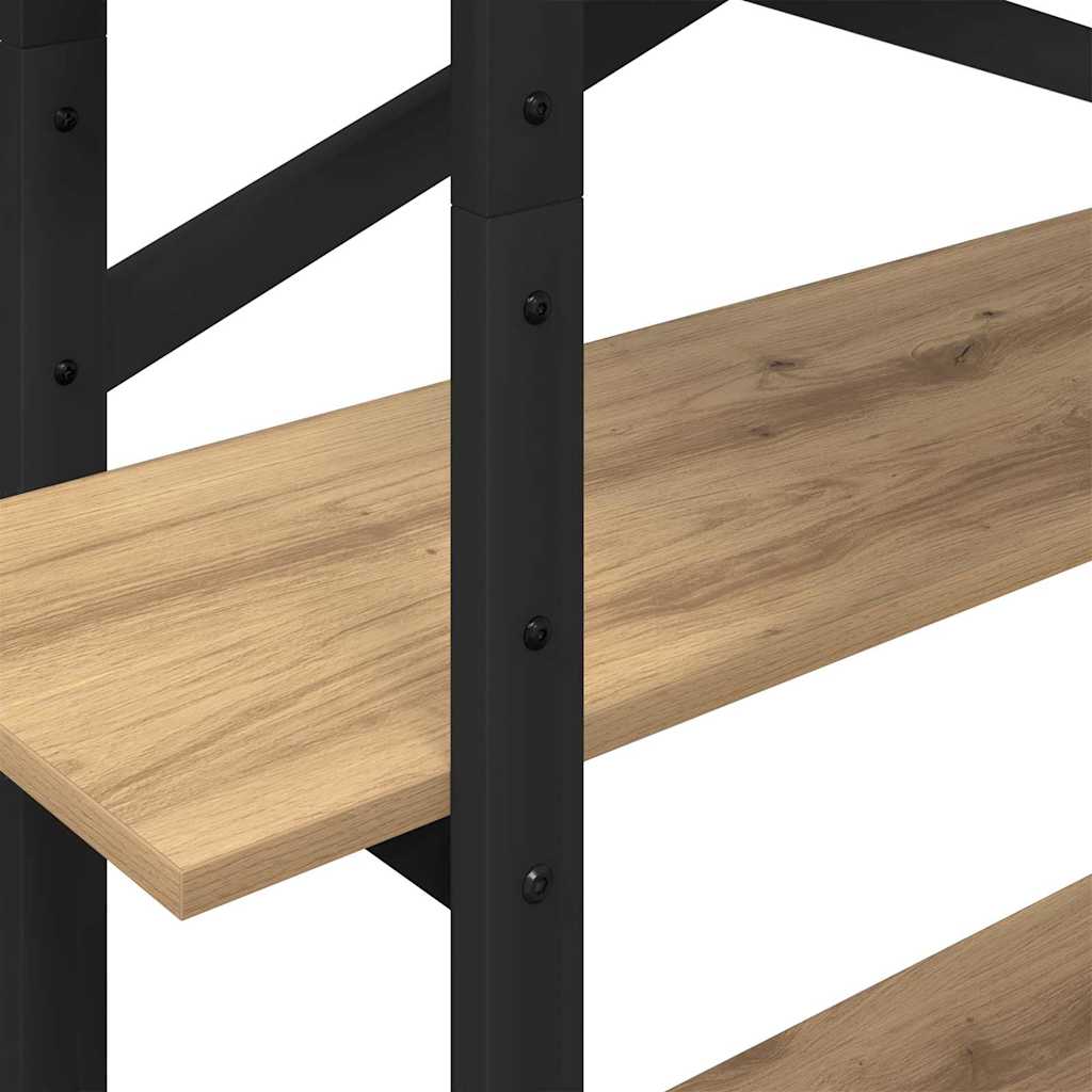 Raft pentru cărți Stejar Artizanal 100 x 33,5 x 140 cm - imagine 8