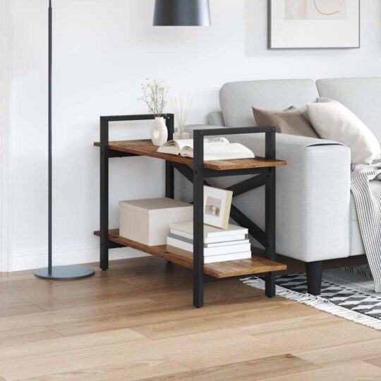 Raft pentru cărți Lemn Vechi 100 x 33,5 x 64 cm Lemn compozit