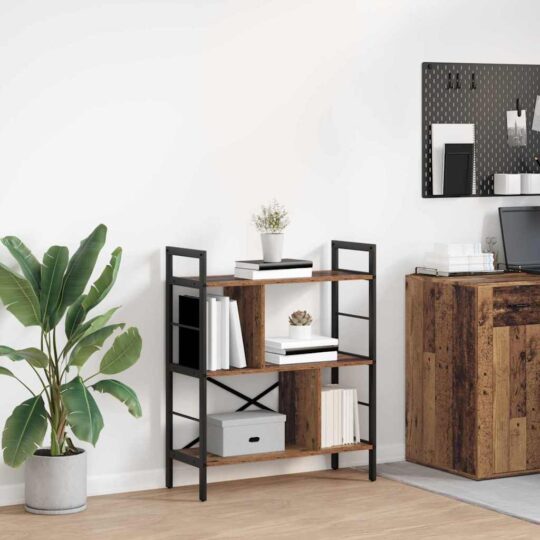 Raft pentru cărți Lemn Vechi 75 x 30 x 91 cm Lemn compozit