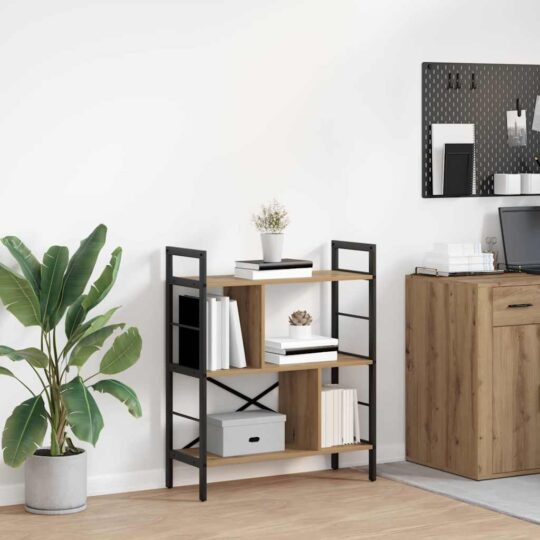 Raft pentru cărți Stejar Artizanal 75 x 30 x 91 cm