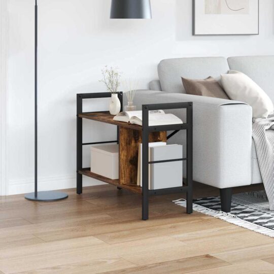 Raft pentru cărți Stejar fumuriu 75 x 30 x 58,5 cm