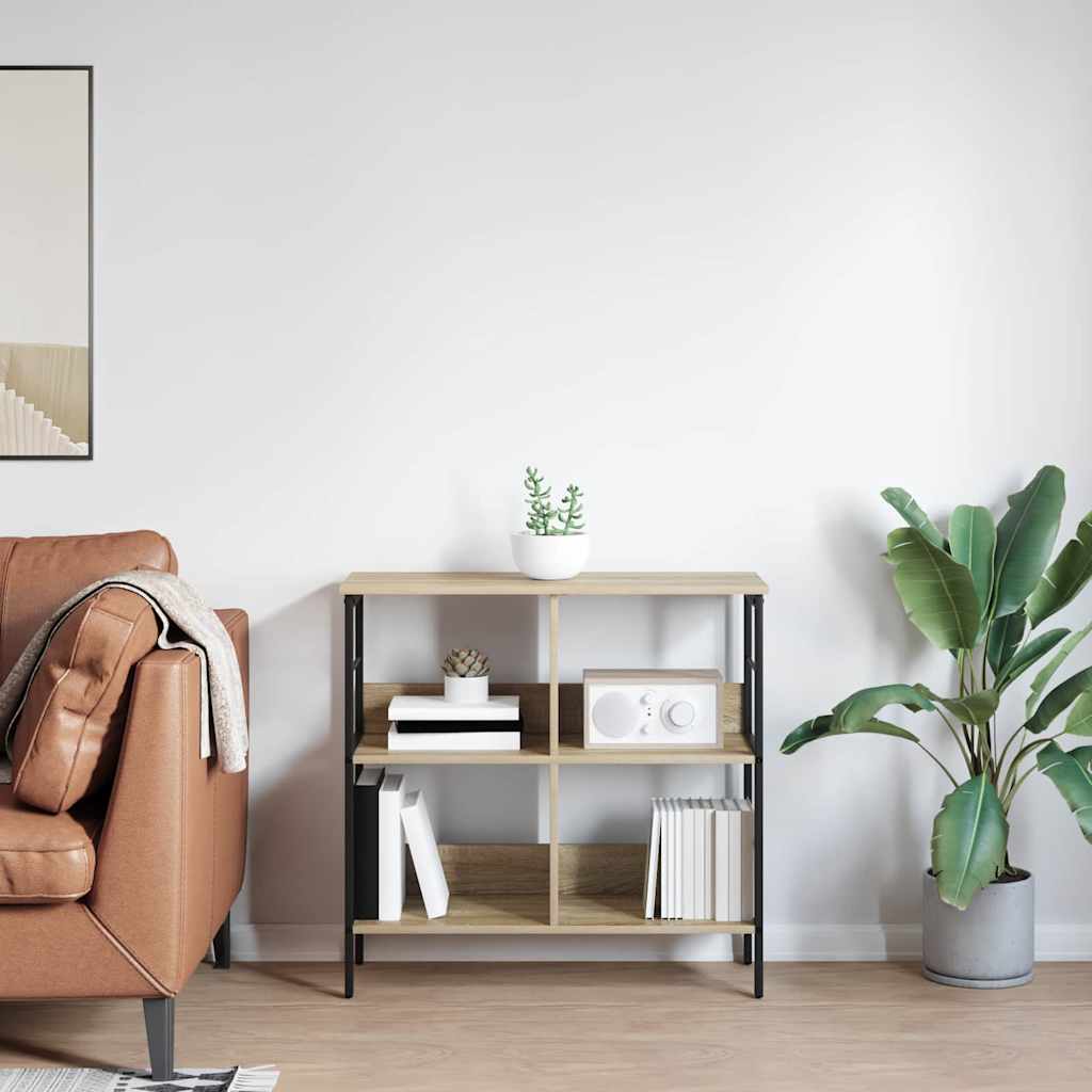 Raft pentru cărți Stejar Sonoma 82 x 32 x 79 cm Lemn compozit - imagine 4