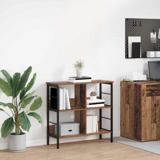 Raft pentru cărți Lemn Vechi 82 x 32 x 79 cm Lemn compozit