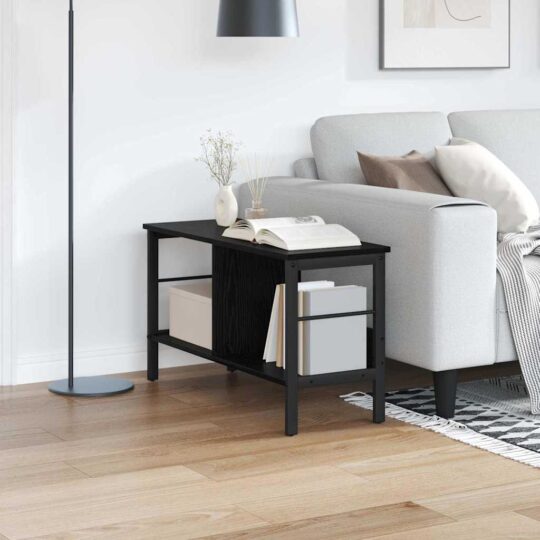 Raft pentru cărți Stejar Negru 82 x 32 x 47 cm Lemn compozit