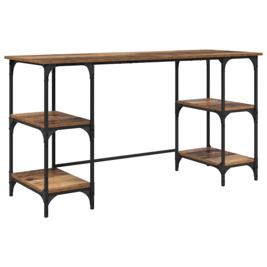 Alternative view of Birou cu raft Lemn Vechi 140 x 50 x 75 cm Lemn compozit