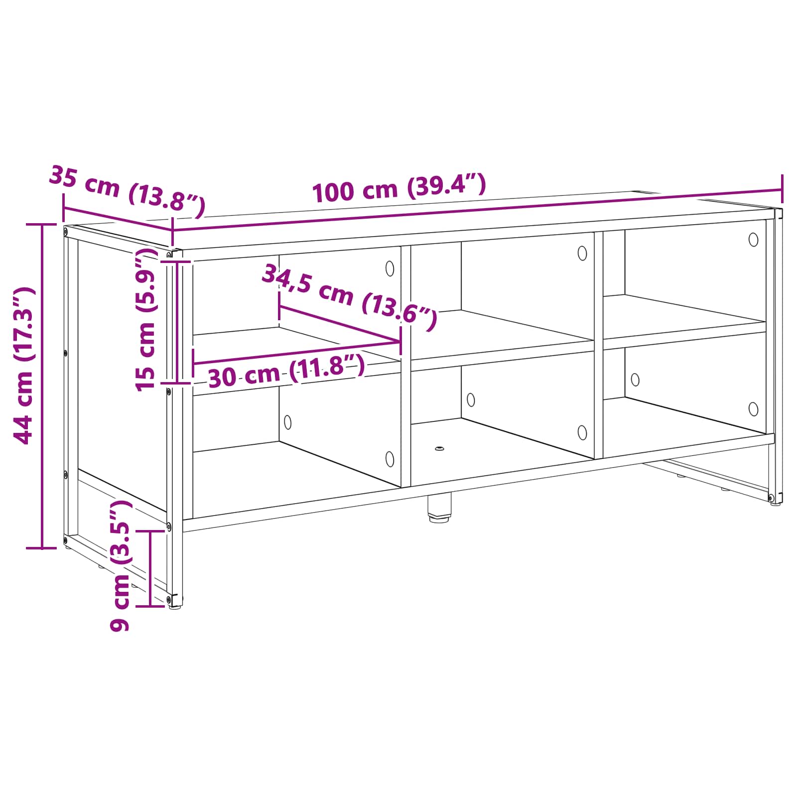 Dulap pentru pantofi Stejar artizanal 60 x 35 x 44 cm - imagine 11