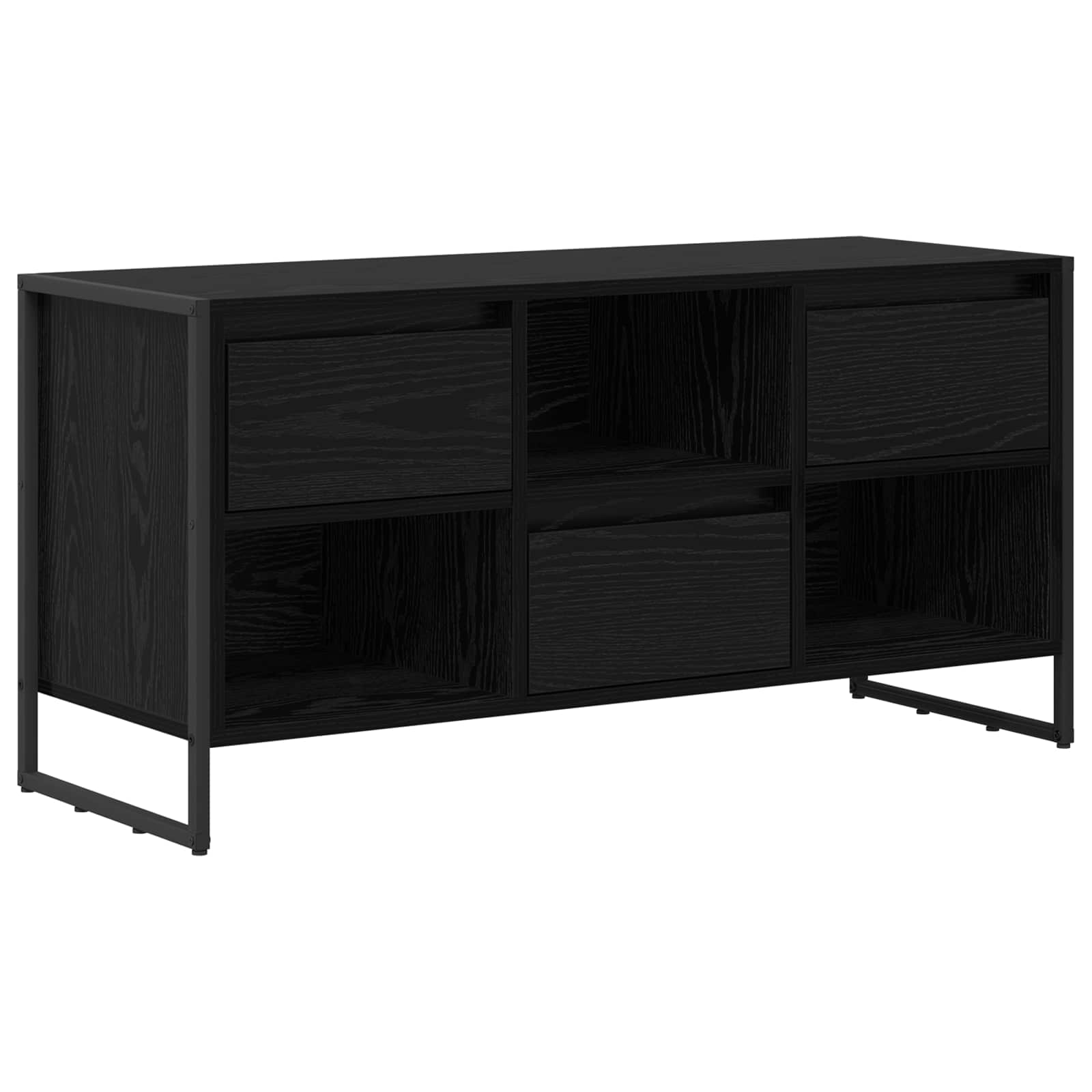 886504 2 Cabinet TV Stejar Negru 100 x 36 x 49,5 cm Lemn compozit Cabinet TV Stejar Negru 100 x 36 x 49,5 cm Lemn compozit - imagine 2