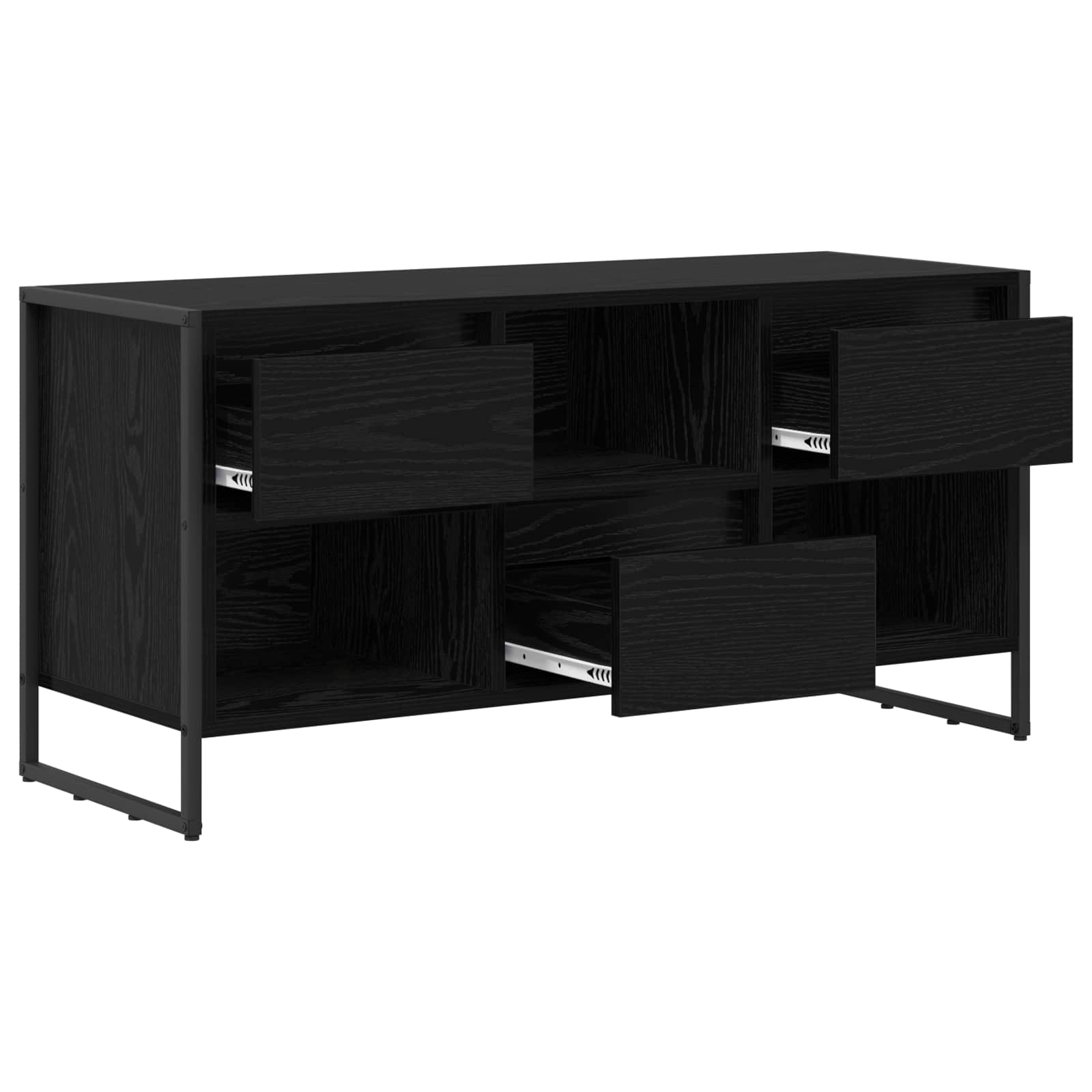 886504 5 Cabinet TV Stejar Negru 100 x 36 x 49,5 cm Lemn compozit Cabinet TV Stejar Negru 100 x 36 x 49,5 cm Lemn compozit - imagine 5
