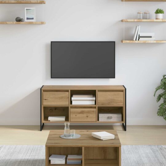 Cabinet TV Stejar artizanal 100 x 36 x 49,5 cm Lemn compozit