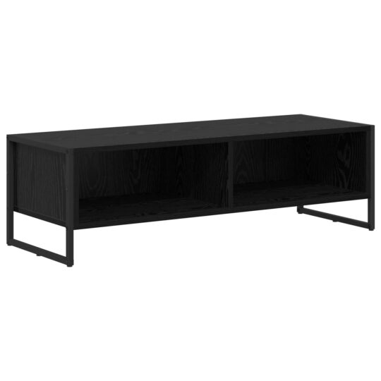 Alternative view of Cabinet TV Stejar Negru 100 x 36.5 x 30.5 cm Lemn compozit