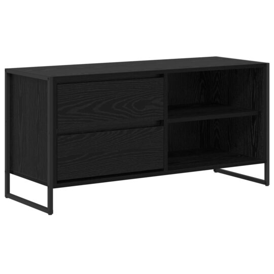 Alternative view of Cabinet TV Stejar Negru 100 x 36 x 49,5 cm Lemn compozit