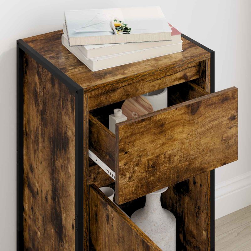 Bufet cu sertar Stejar fumuriu 81 x 36 x 150.5 cm Lemn compozit - imagine 4