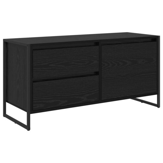 Alternative view of Cabinet TV Stejar Negru 100 x 36 x 49.5 cm Lemn compozit