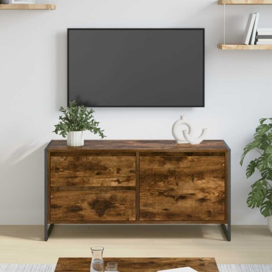 Cabinet TV Stejar fumuriu 100 x 36 x 49.5 cm Lemn compozit