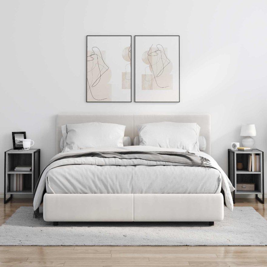 Noptieră Gri Sonoma 39.5 x 30 x 50 cm Lemn compozit - imagine 4