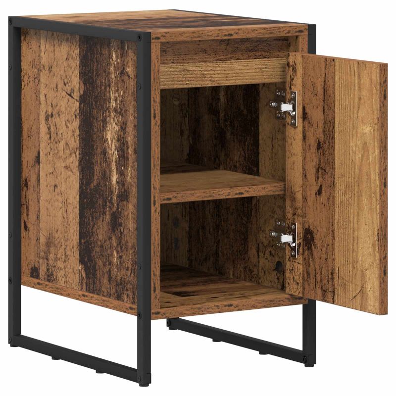 Noptieră 2 pcs Lemn Vechi 39,5 x 30 x 50 cm Lemn compozit - imagine 6