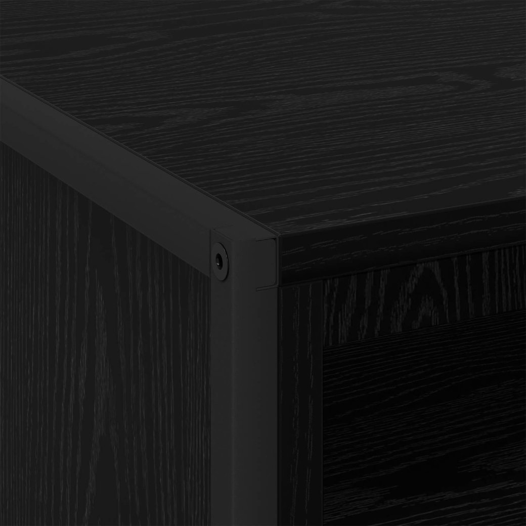 Noptieră 2 pcs Stejar Negru 50 x 39,5 x 50 cm Lemn compozit - imagine 9