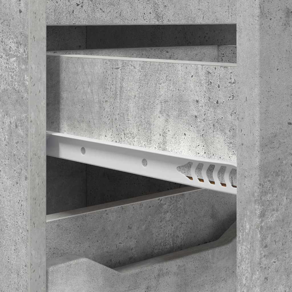 Dulap de Baie Gri din beton 30,5 x 30 x 101 cm Lemn compozit - imagine 10