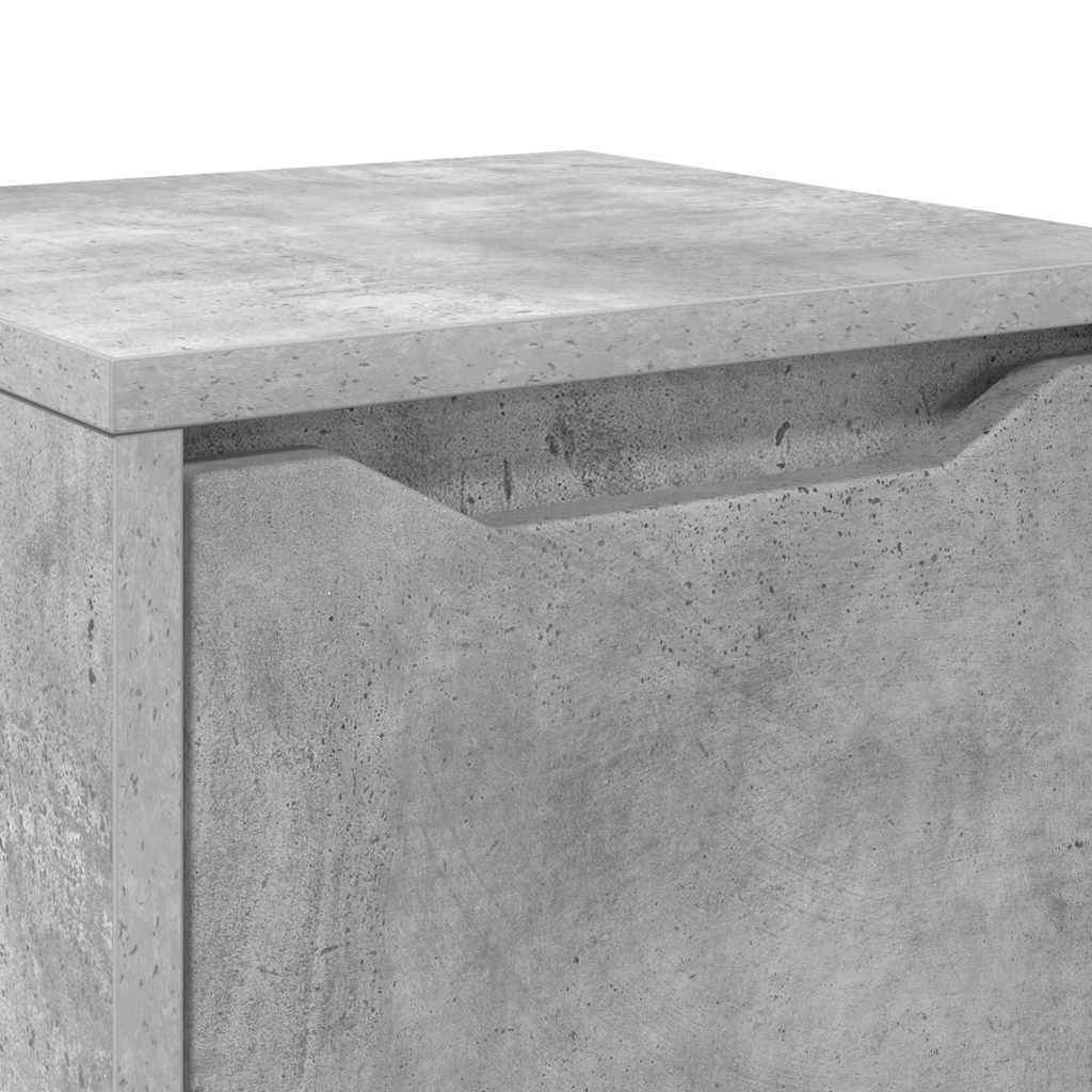 Dulap de Baie Gri din beton 30,5 x 30 x 101 cm Lemn compozit - imagine 11