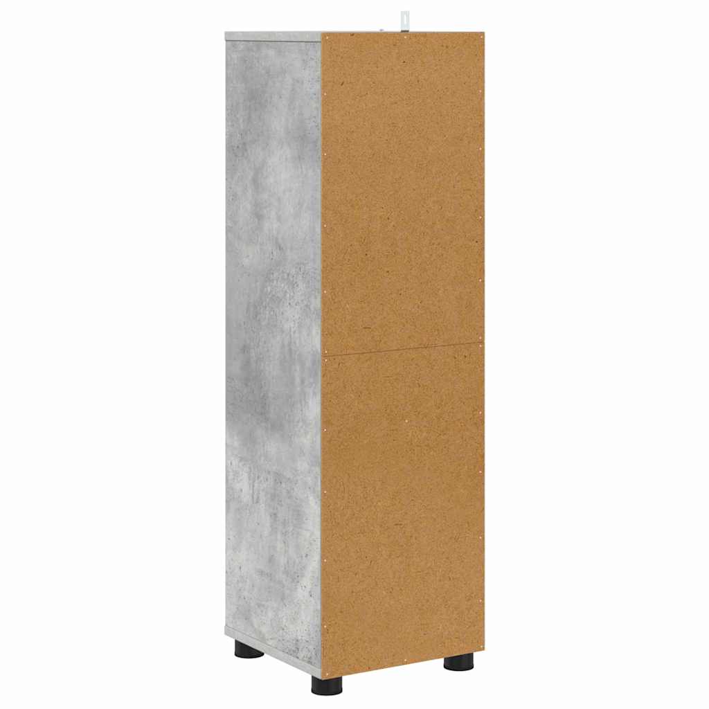 Dulap de Baie Gri din beton 30,5 x 30 x 101 cm Lemn compozit - imagine 8