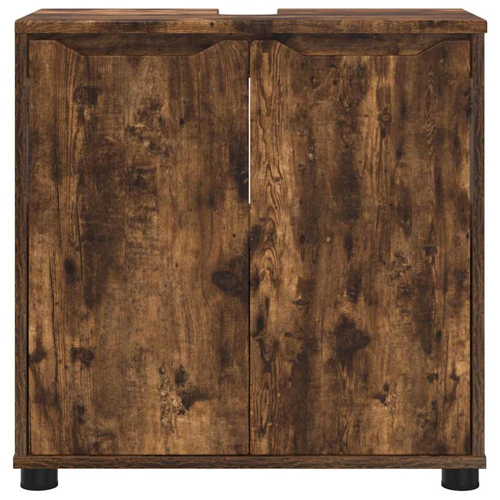 Cabinet pentru chiuvetă de baie Stejar fumuriu 60 x 30 x 60 cm - imagine 6