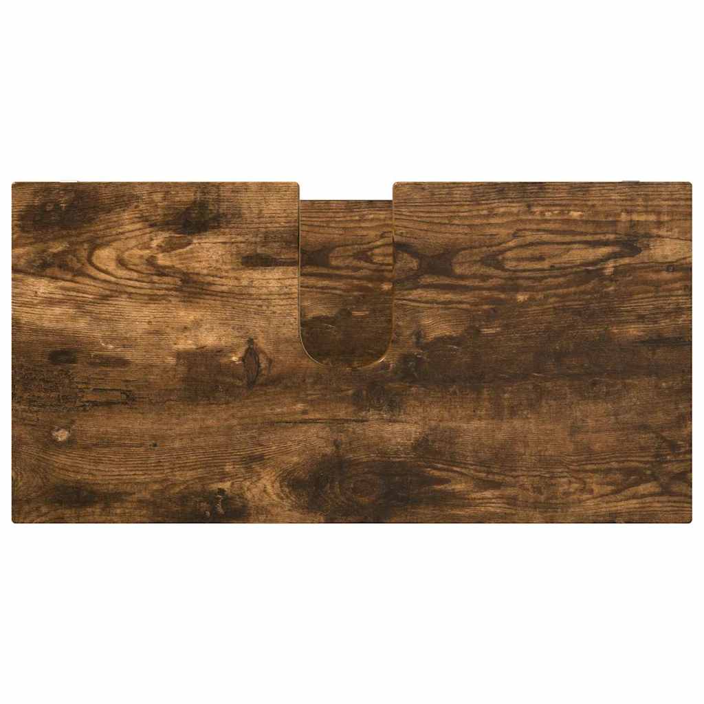 Cabinet pentru chiuvetă de baie Stejar fumuriu 60 x 30 x 60 cm - imagine 9