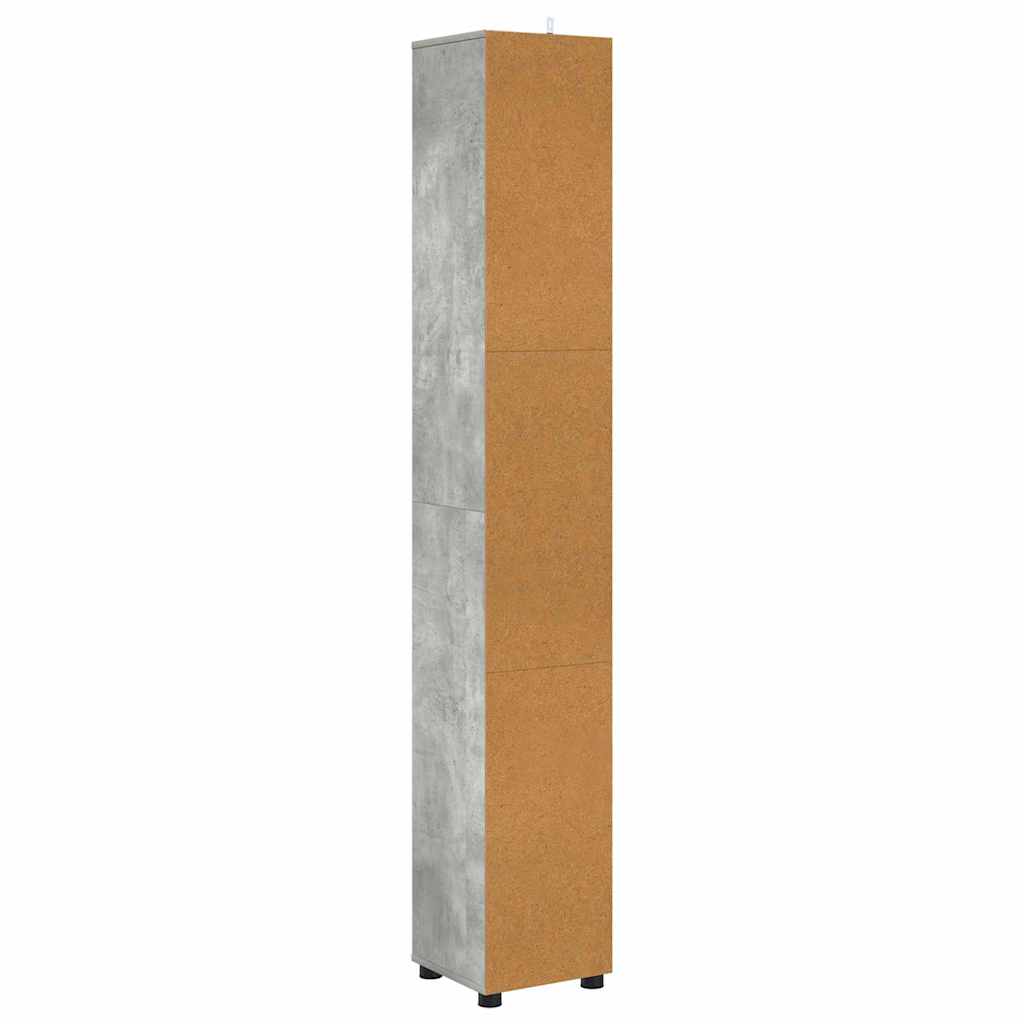 Dulap de Baie Gri din beton 30,5 x 30 x 195 cm Lemn compozit - imagine 8