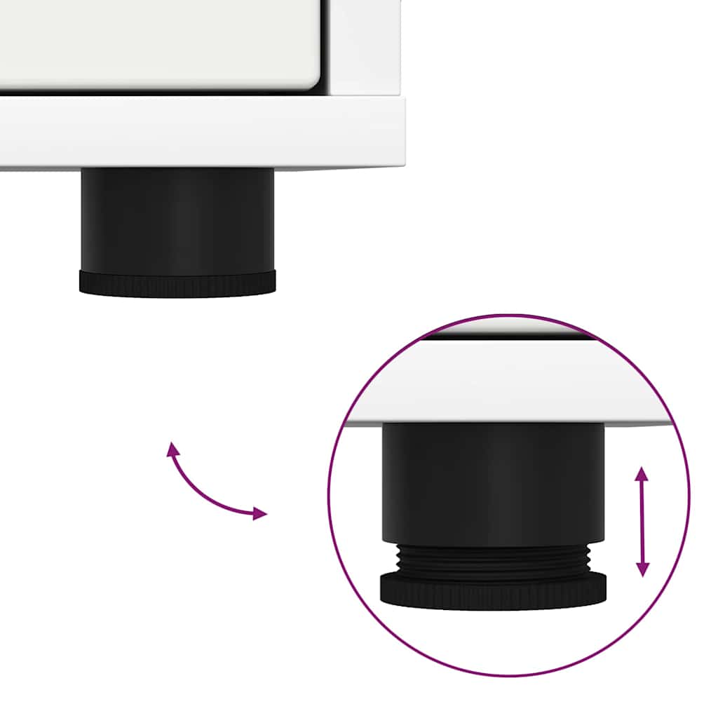 Mese de noptieră 2 pcs Alb 30,5 x 30 x 43 cm Lemn compozit - imagine 11